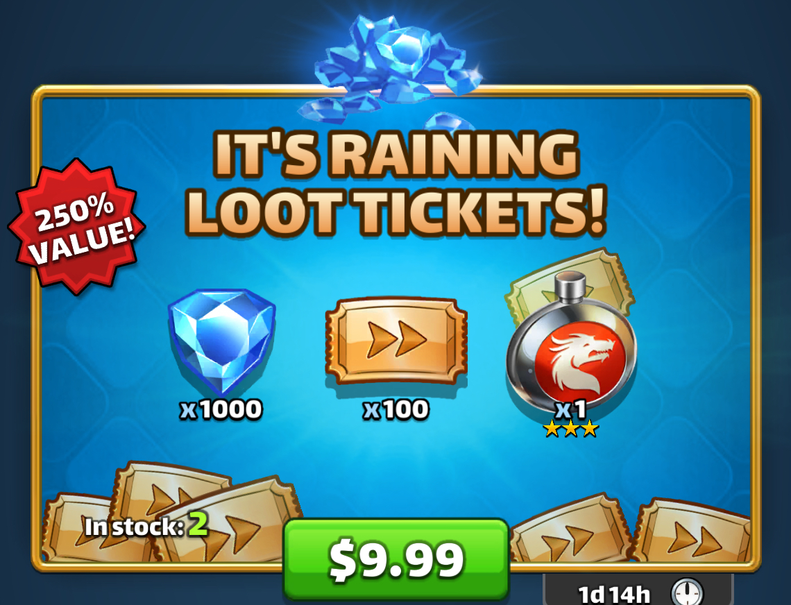 It's Raining
Loot Tickets!