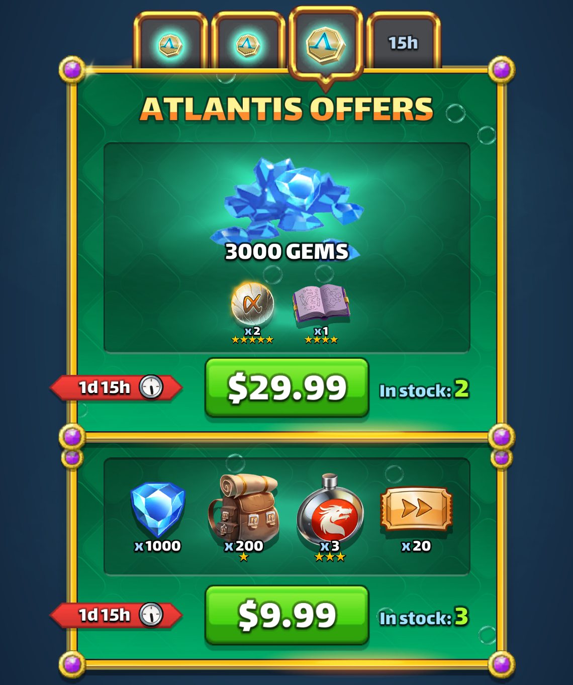 Atlantis Offers Day 3