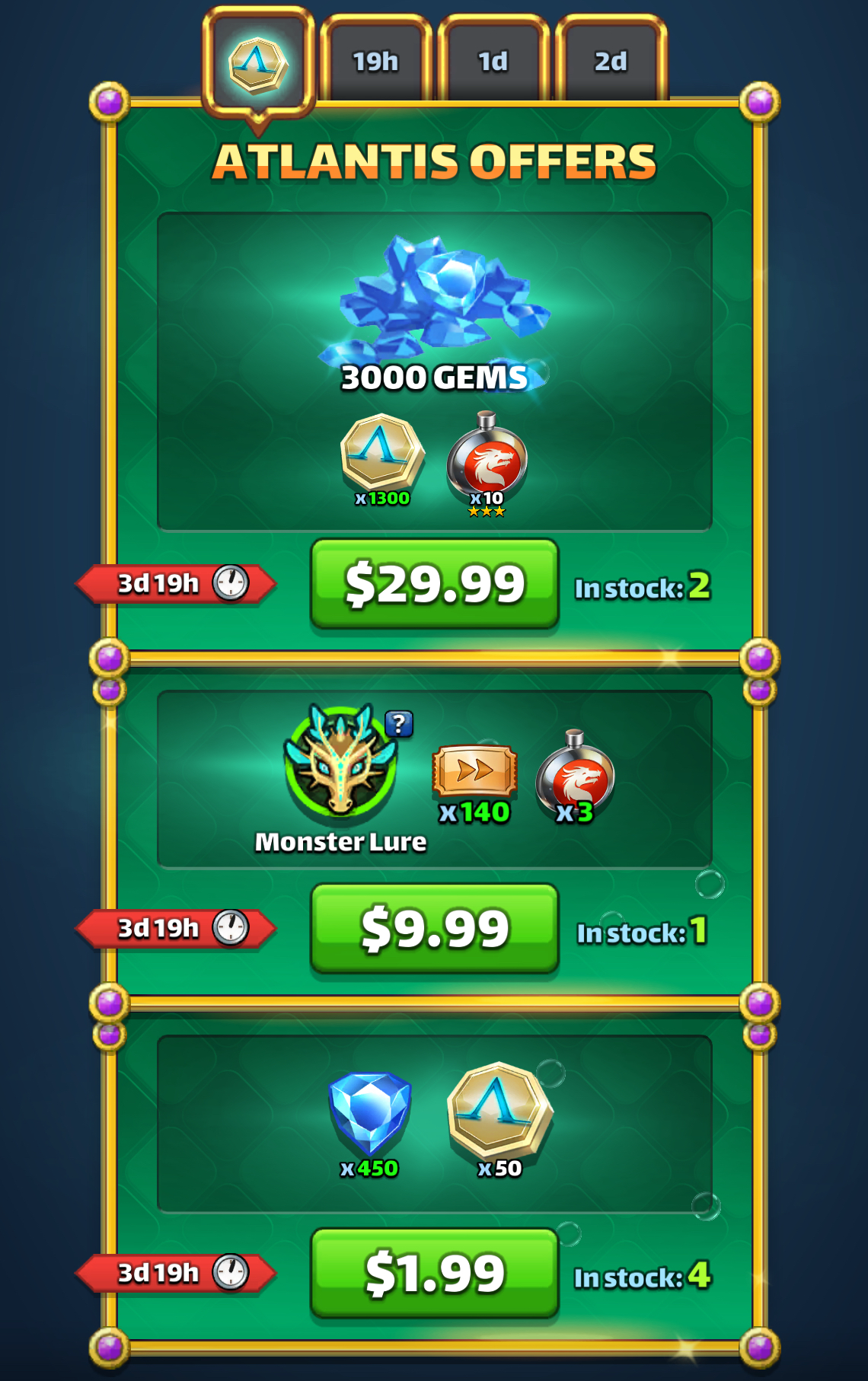 Atlantis Offers Day 1 bonus