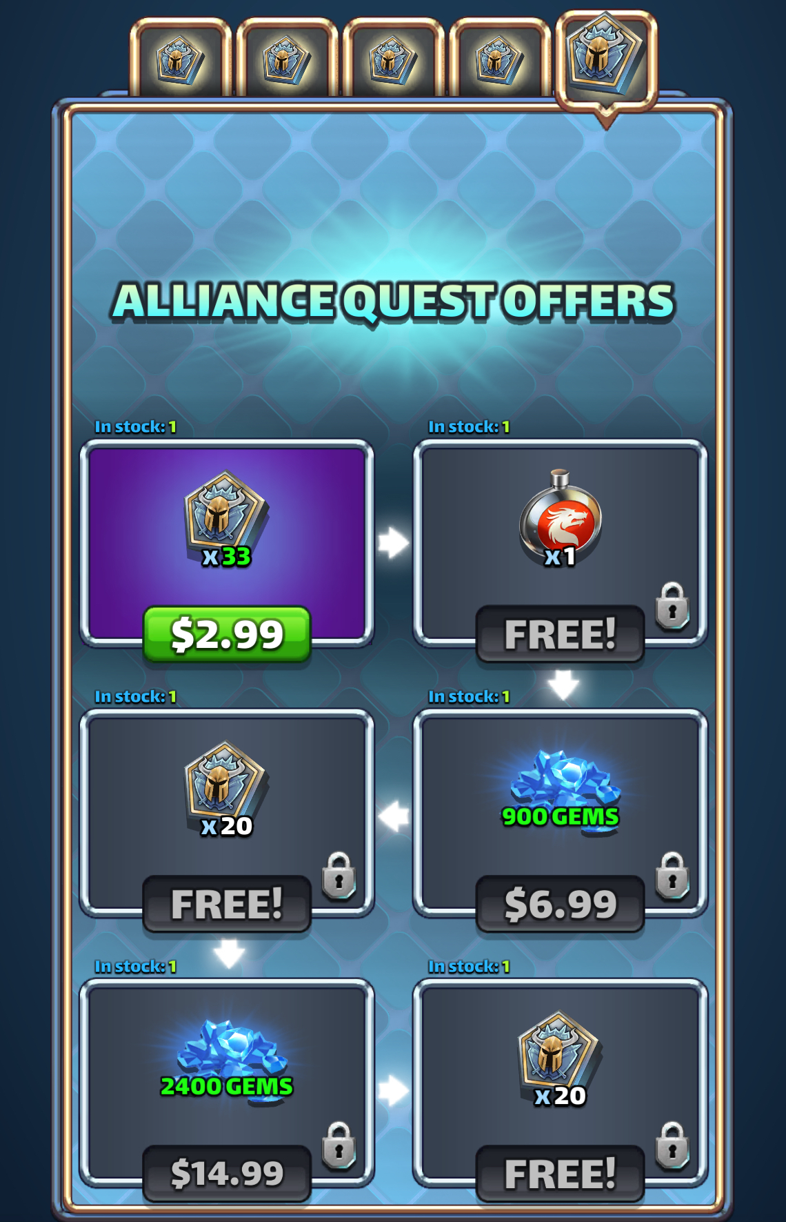 Alliance Quest Offers Day 5 bonus