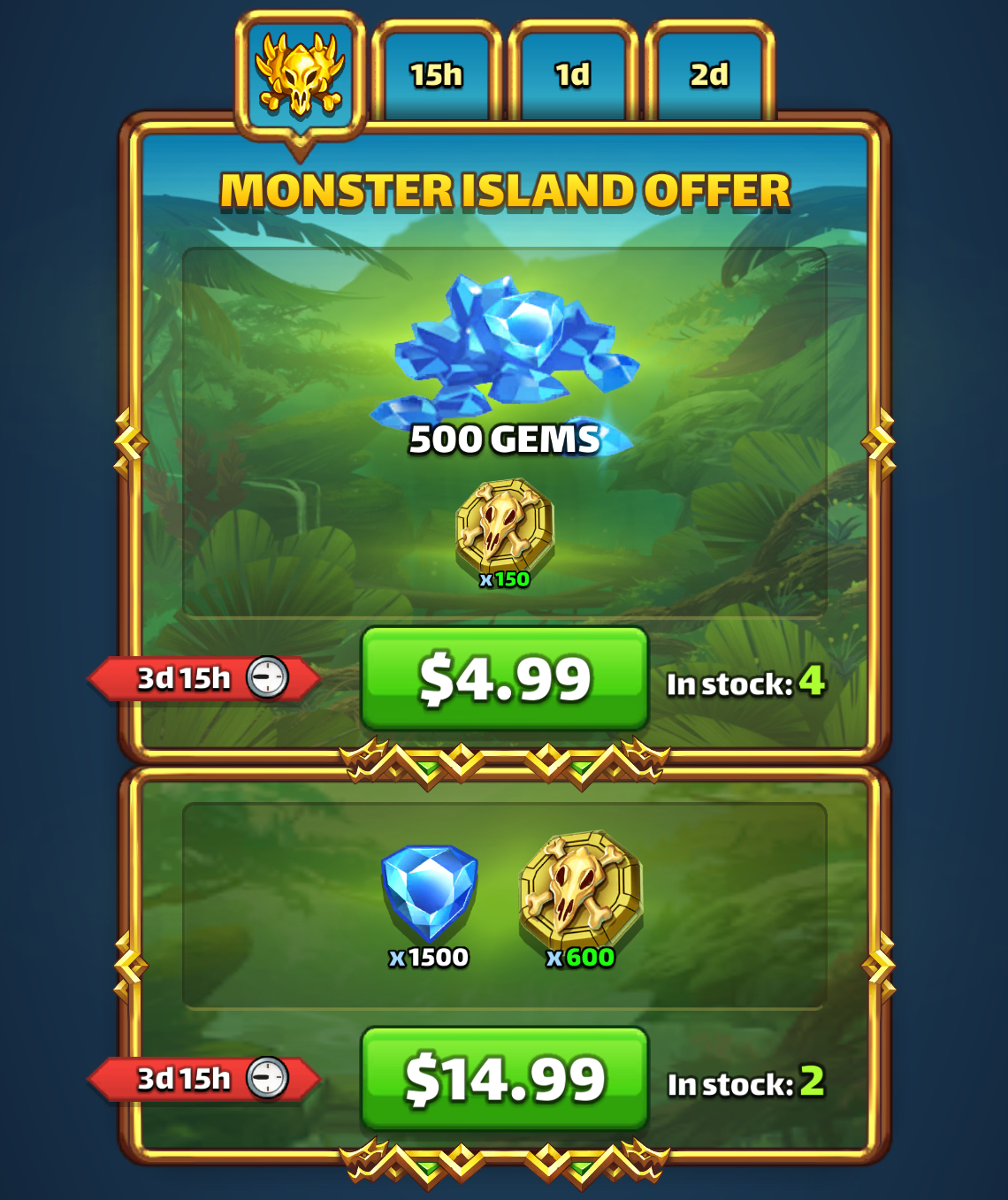 Monster Island Offer Day 1 bonus
