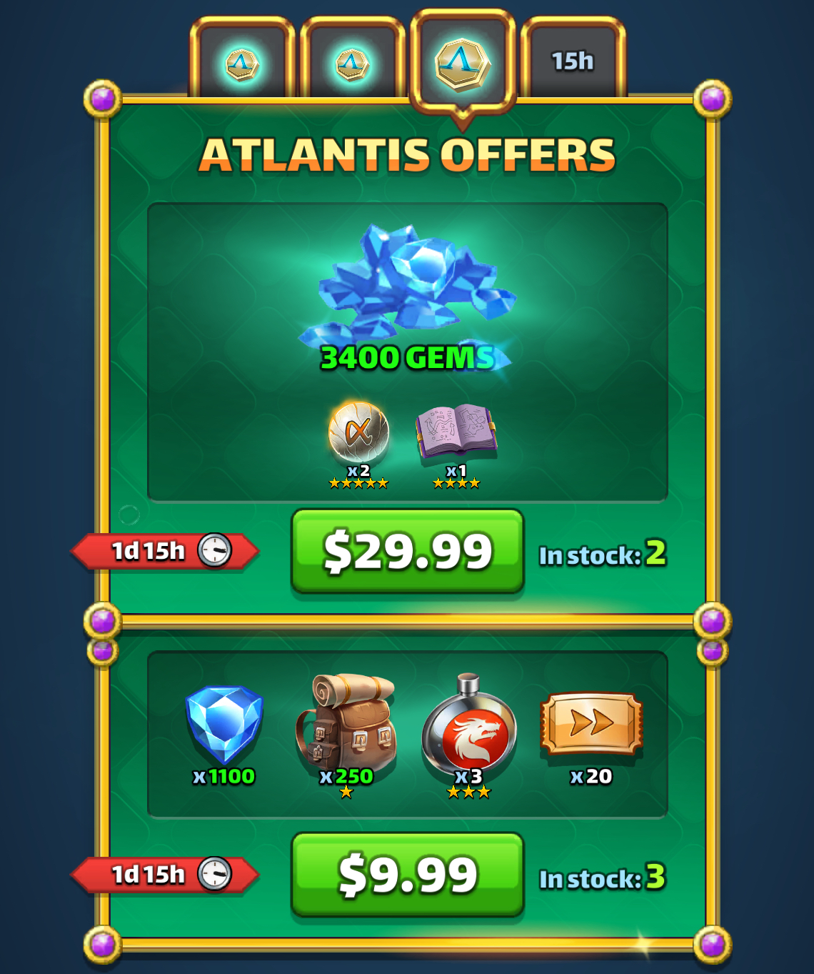 Atlantis Offers Day 3 bonus