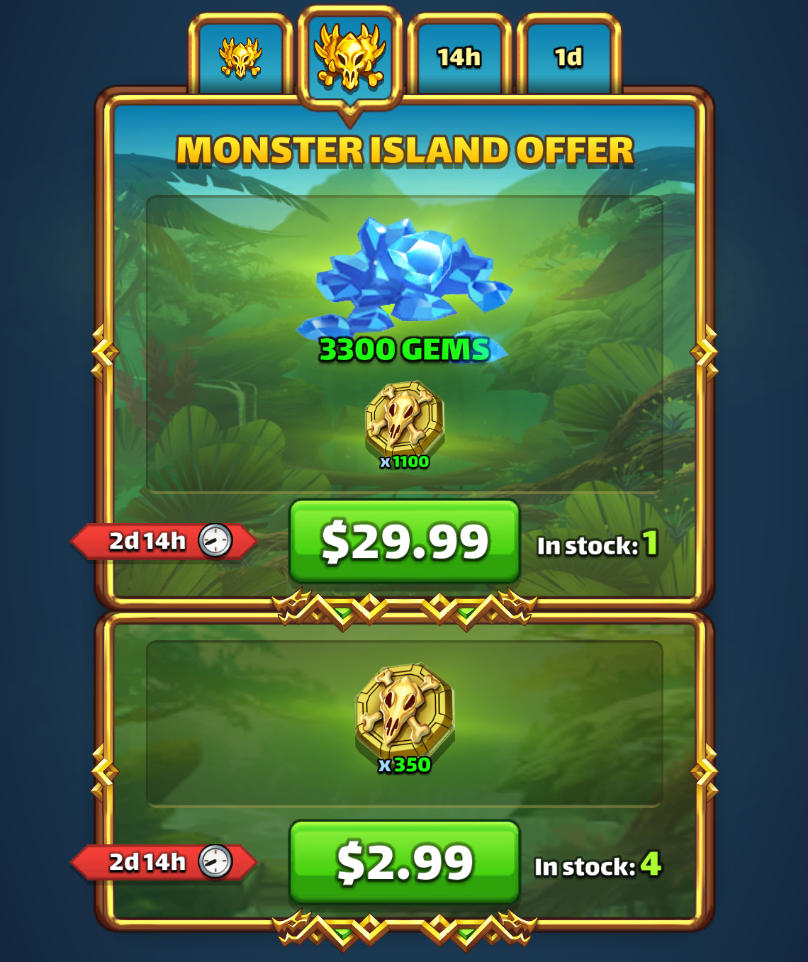 Monster Island Offer Day 2 bonus