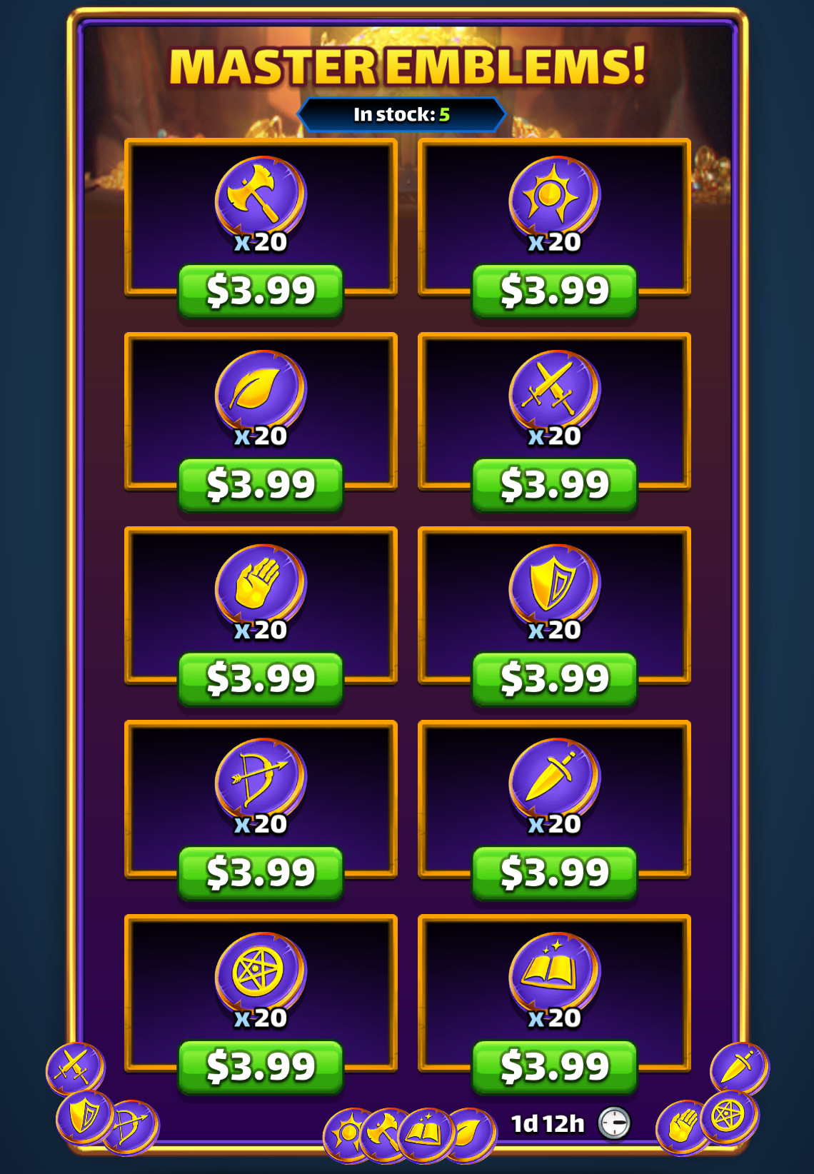 Loot the Master Emblem Vault!