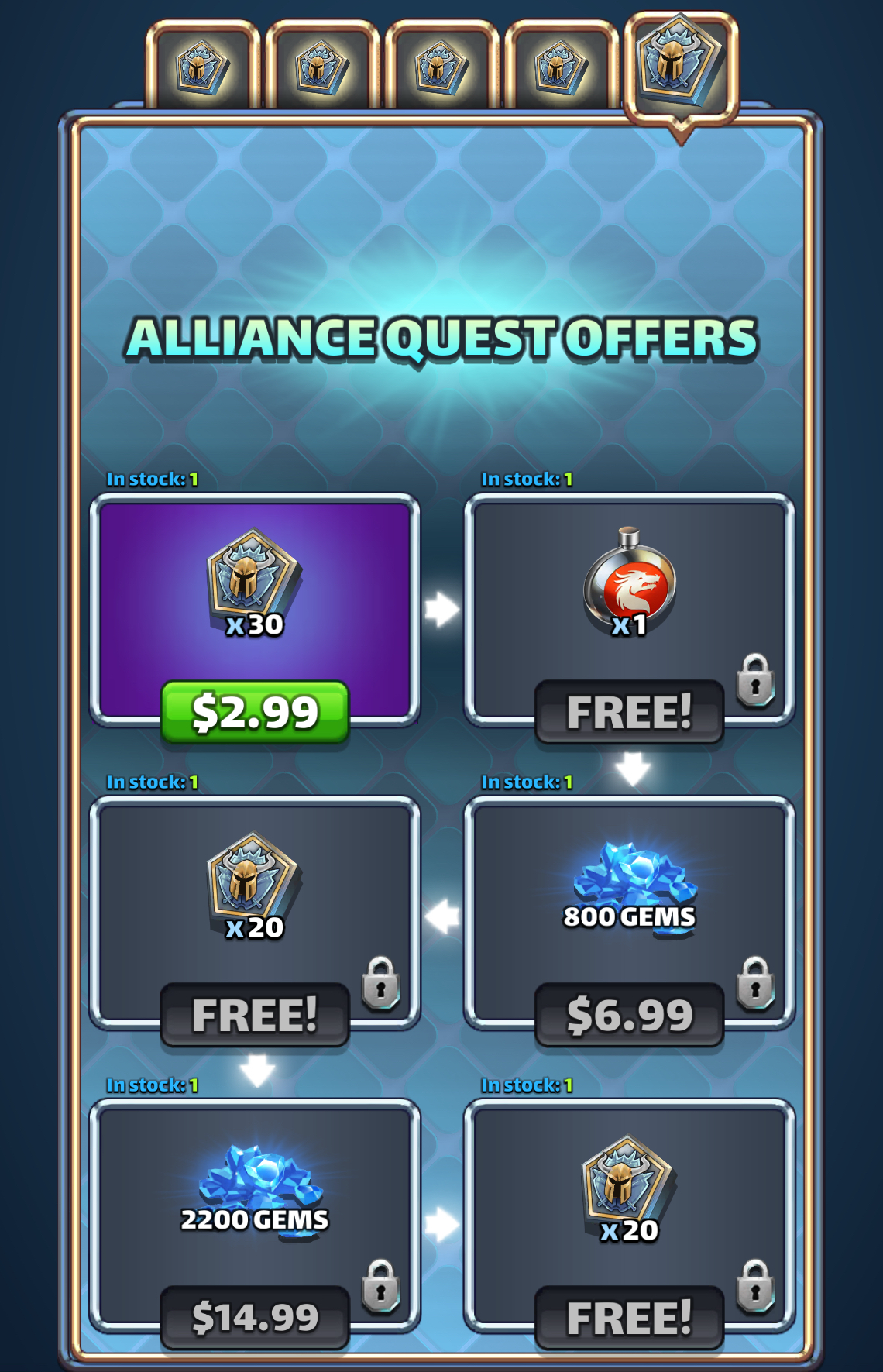Alliance Quest Offers Day 5
