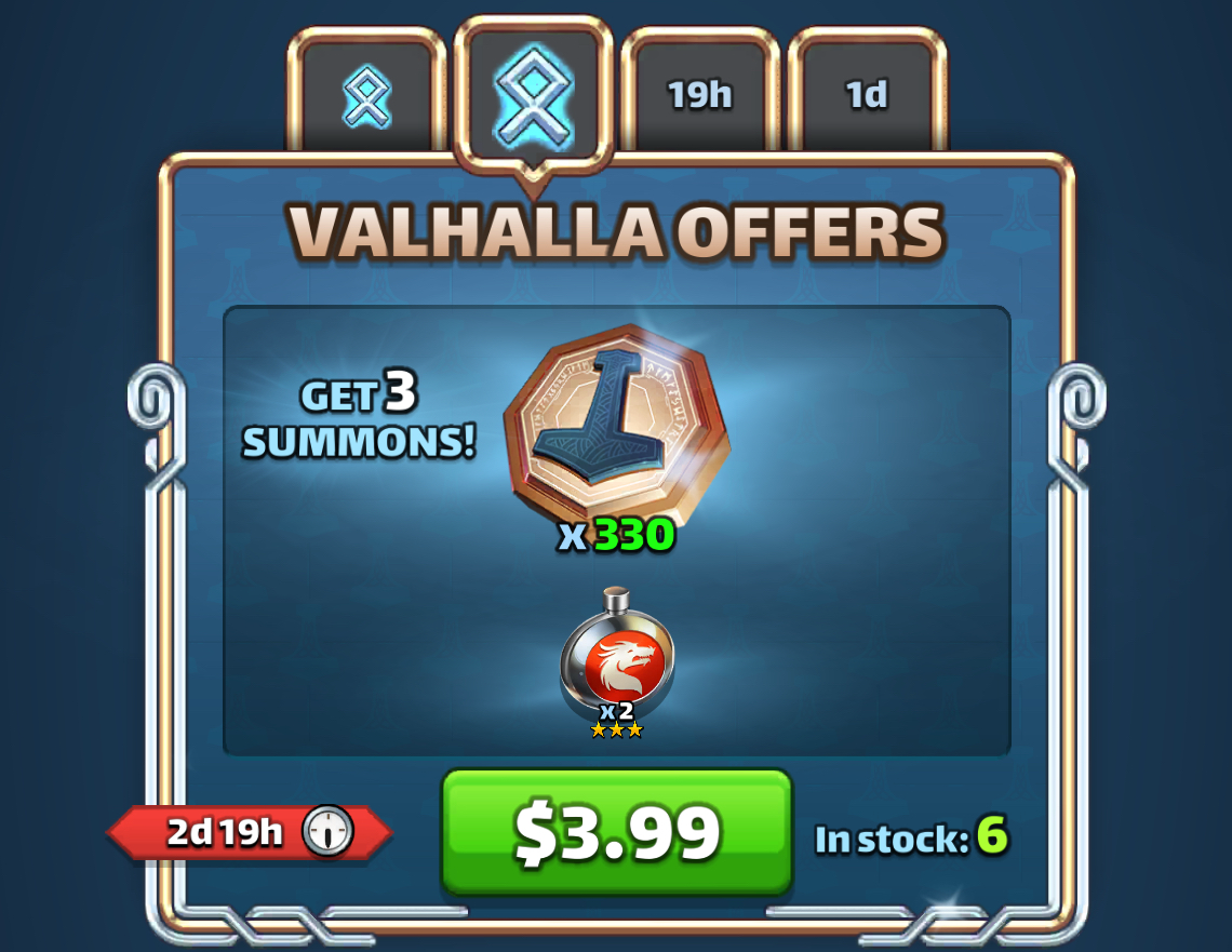 Valhalla Offers Day 2 bonus