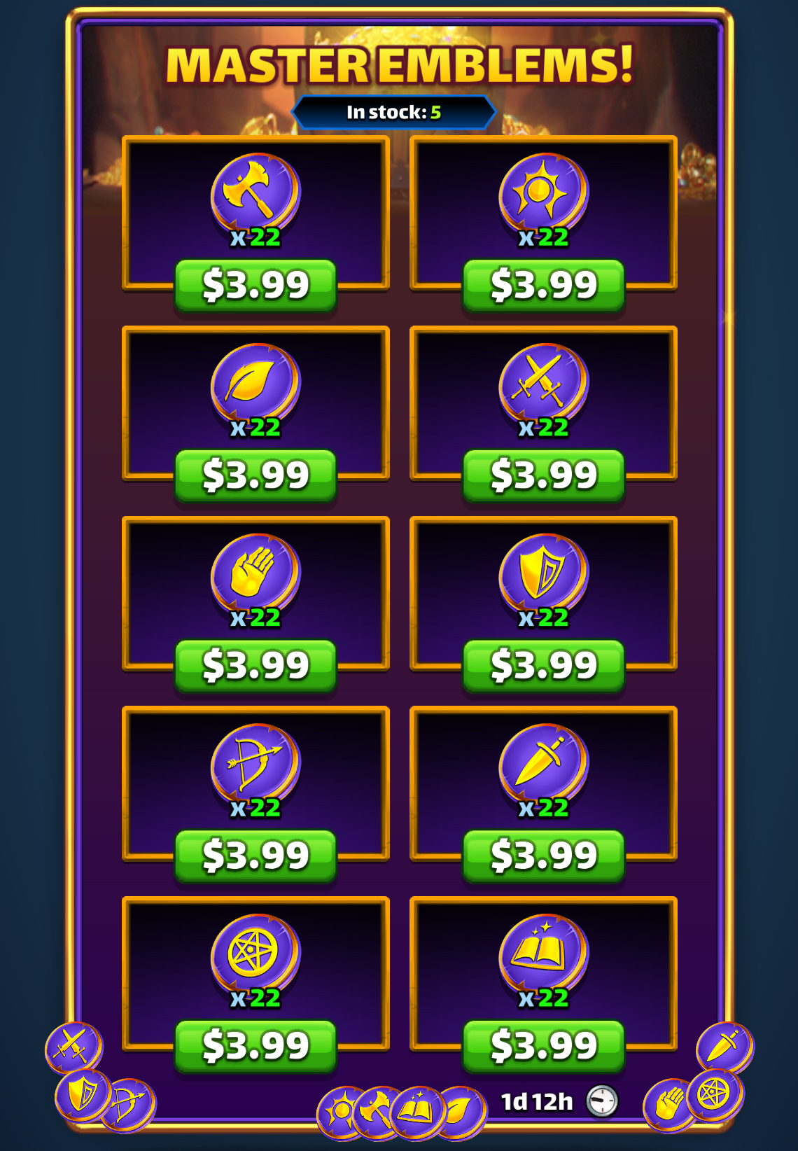 Loot the Master Emblem Vault! bonus