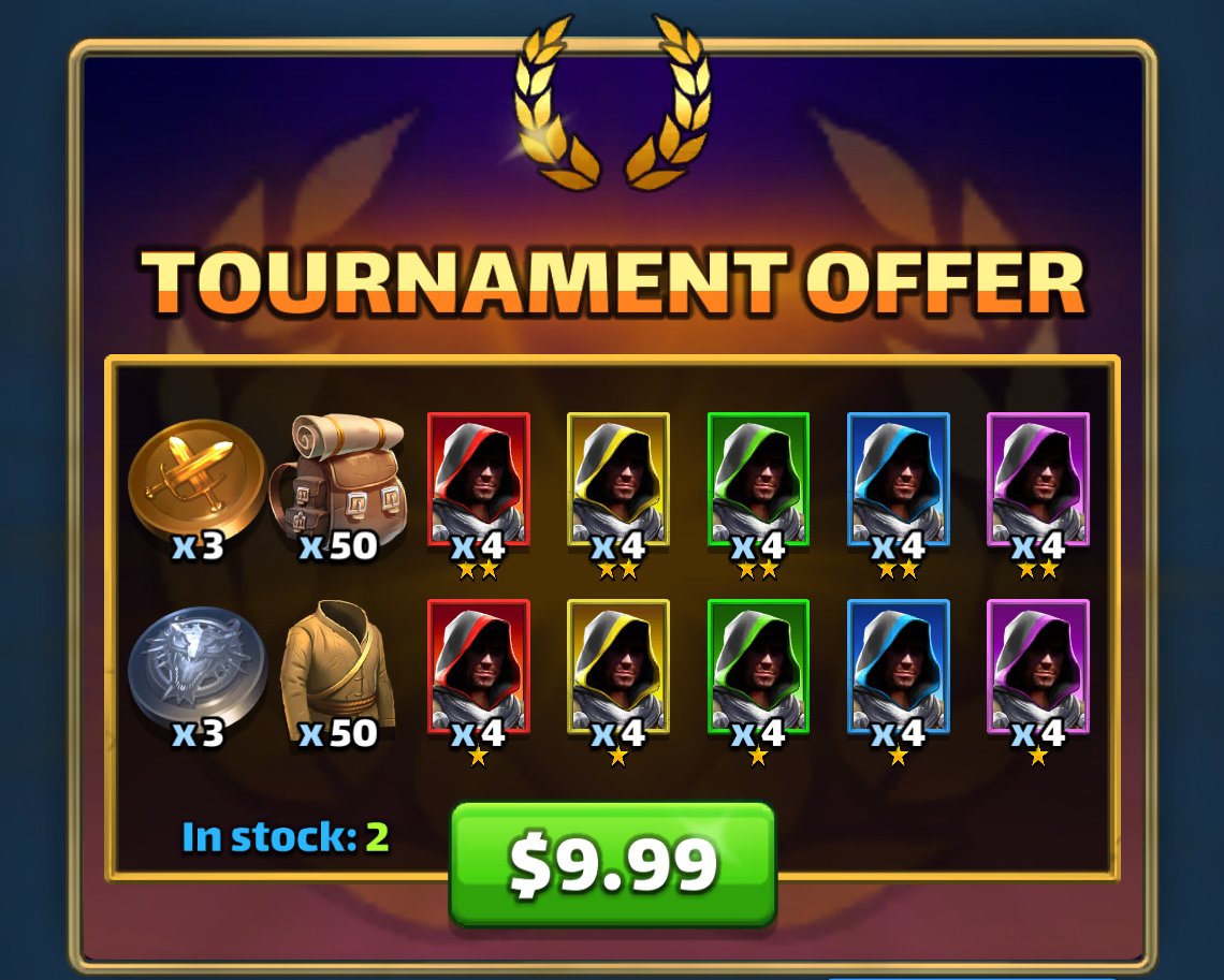 Tournament Offer 1