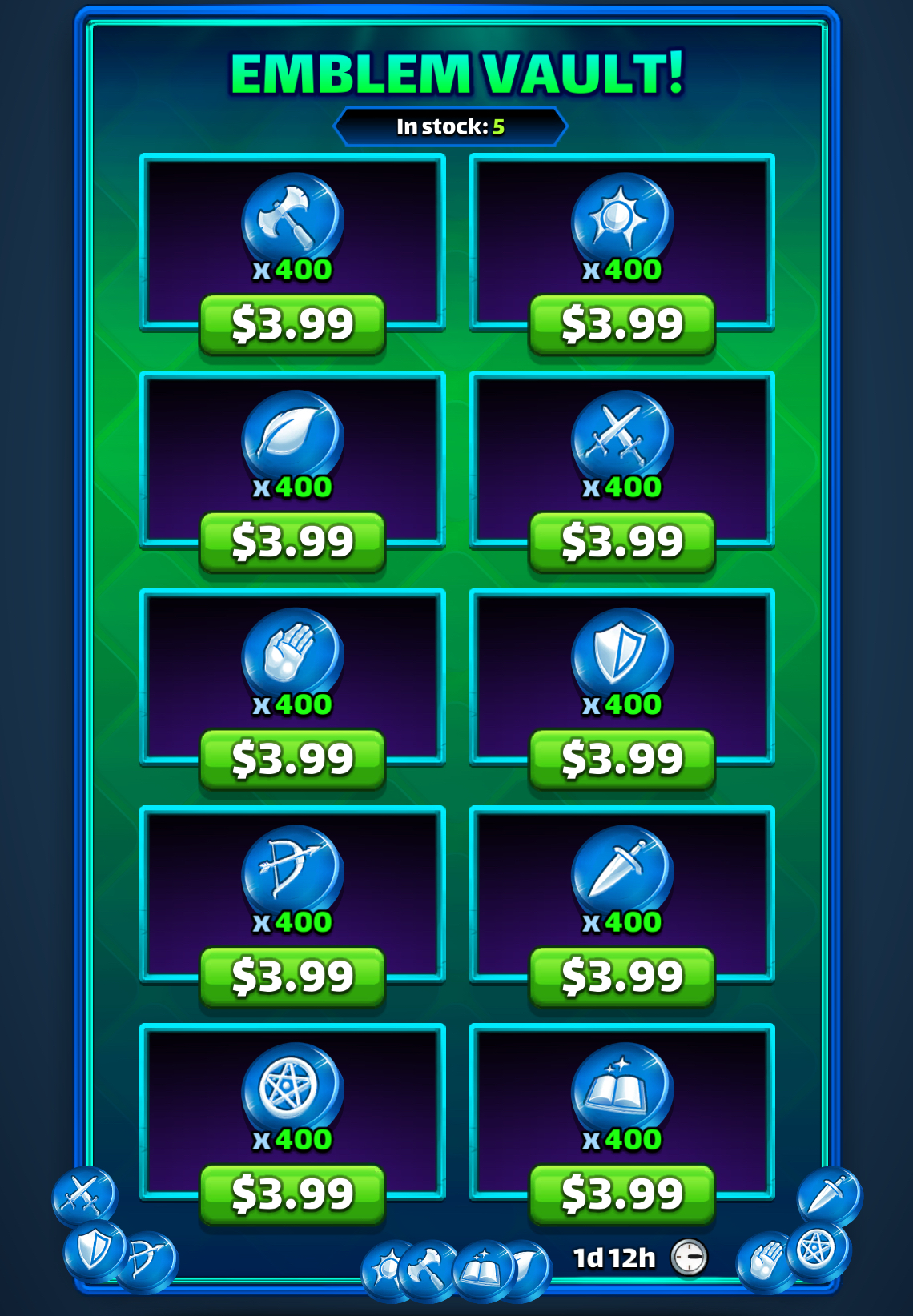 Loot the Emblem Vault! bonus