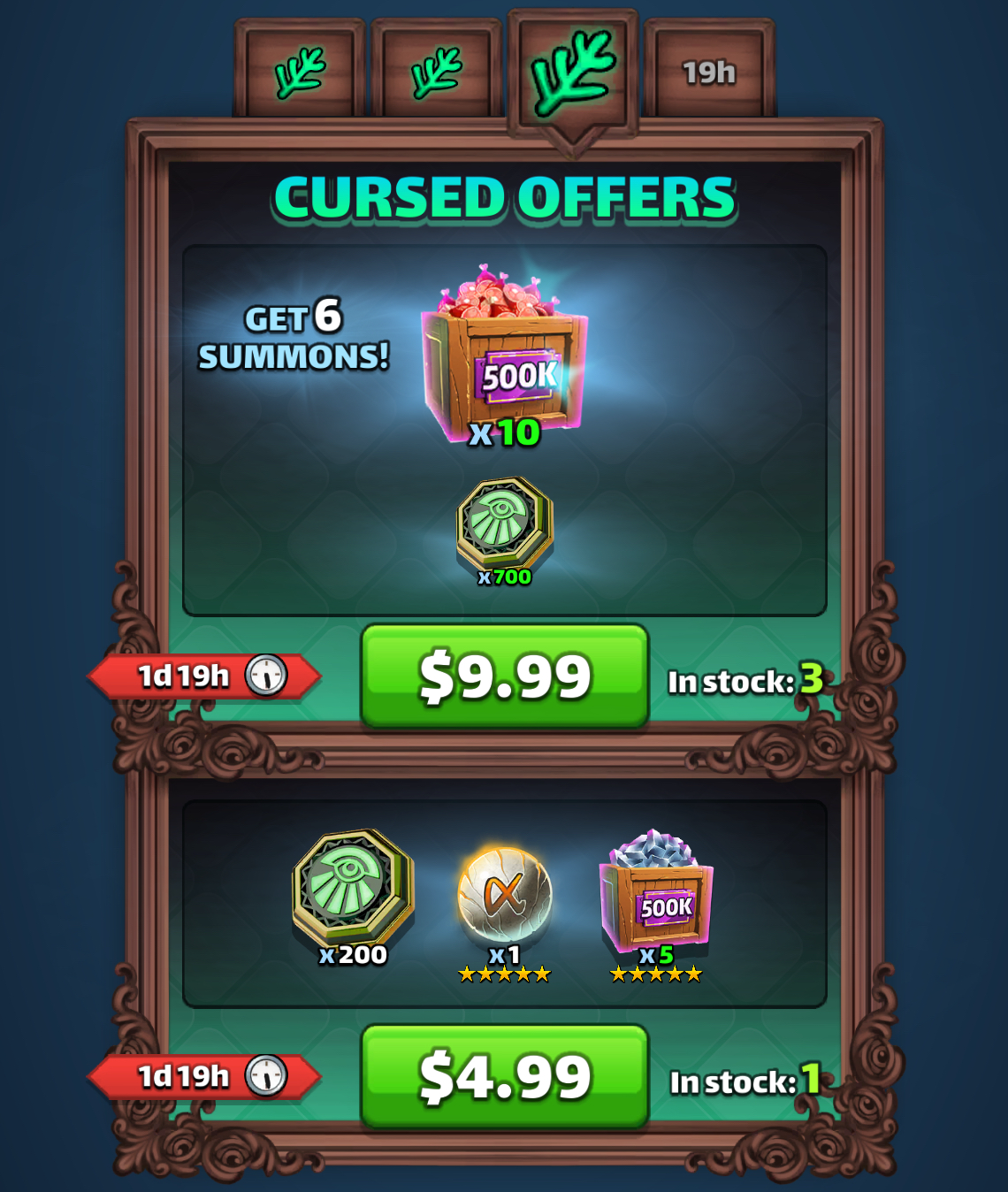 Cursed Offers Day 3 bonus