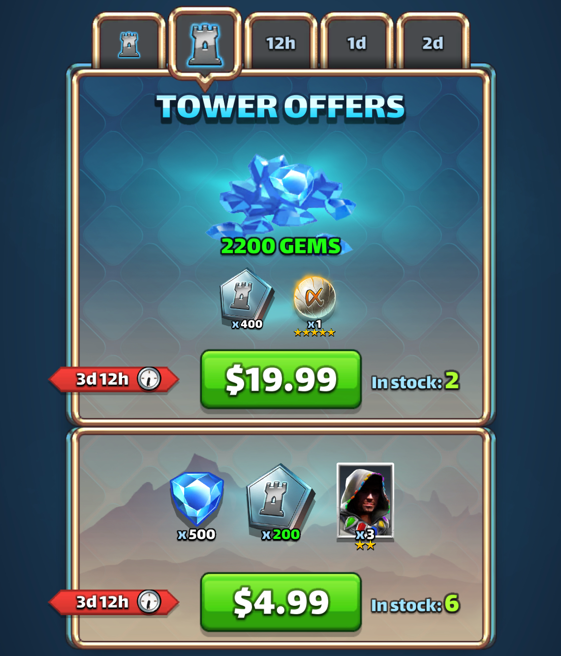 Toweroffer Day 2 bonus