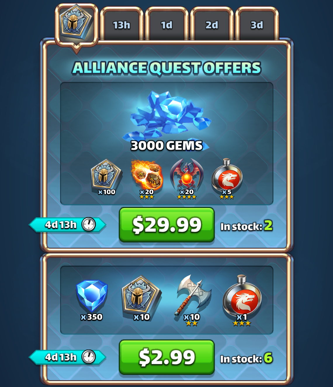 Alliance Quest Offers Day 1
