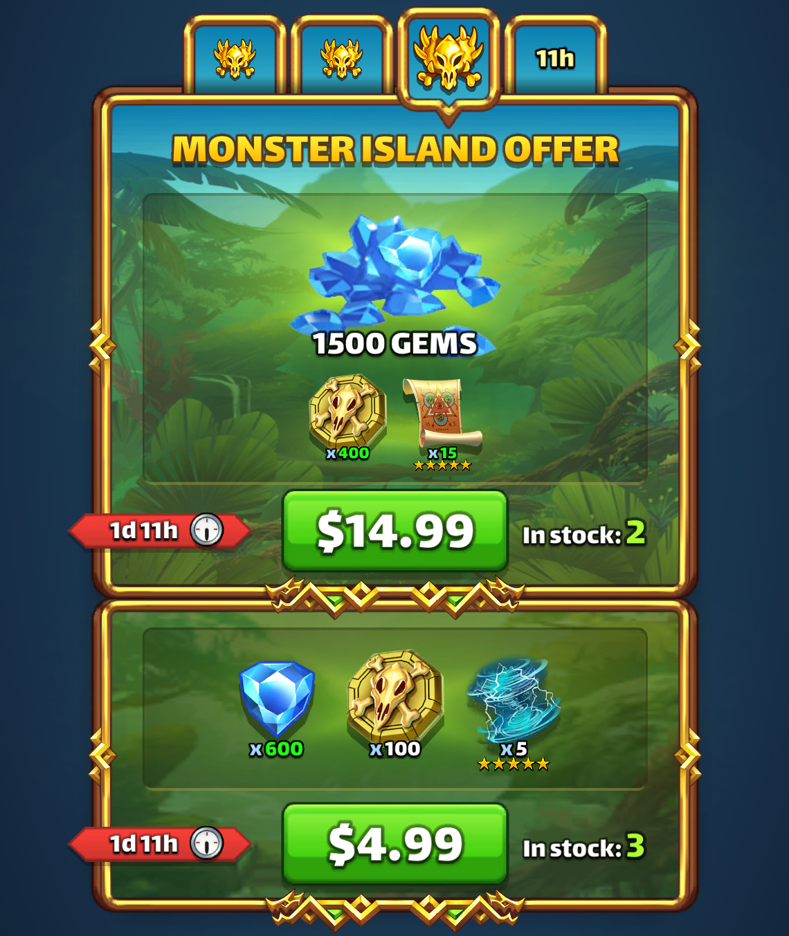Monster Island Offer Day 3 bonus