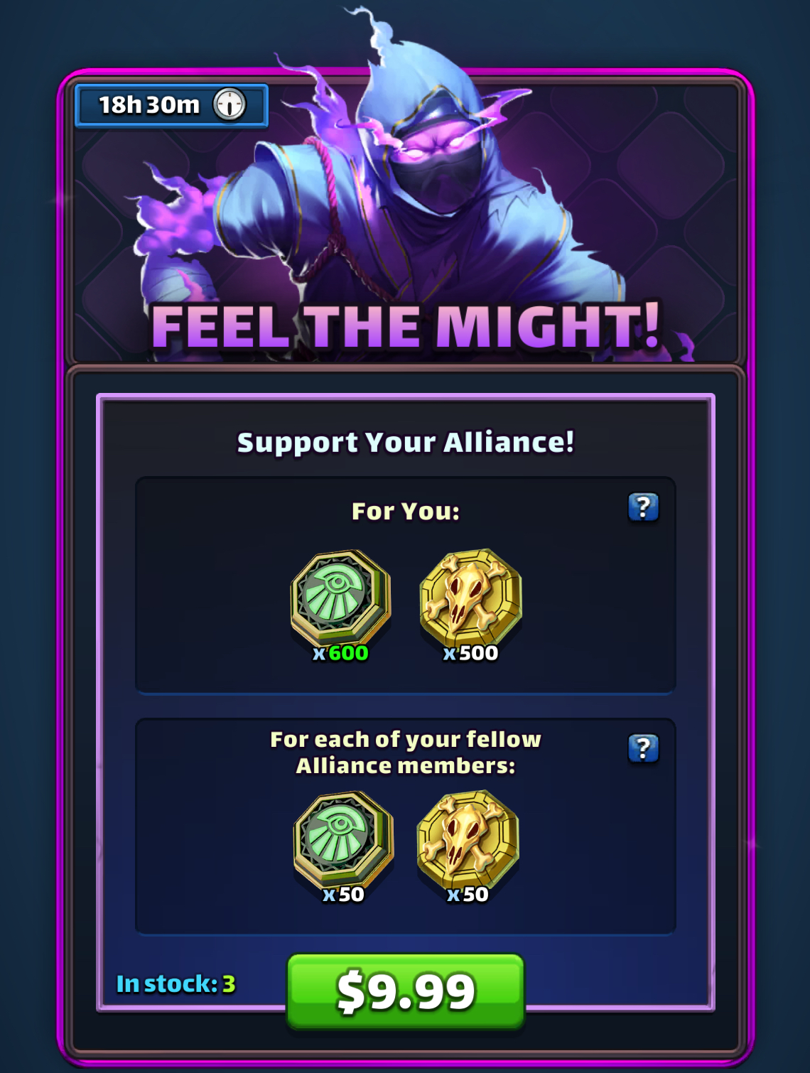 Feel the Might! bonus