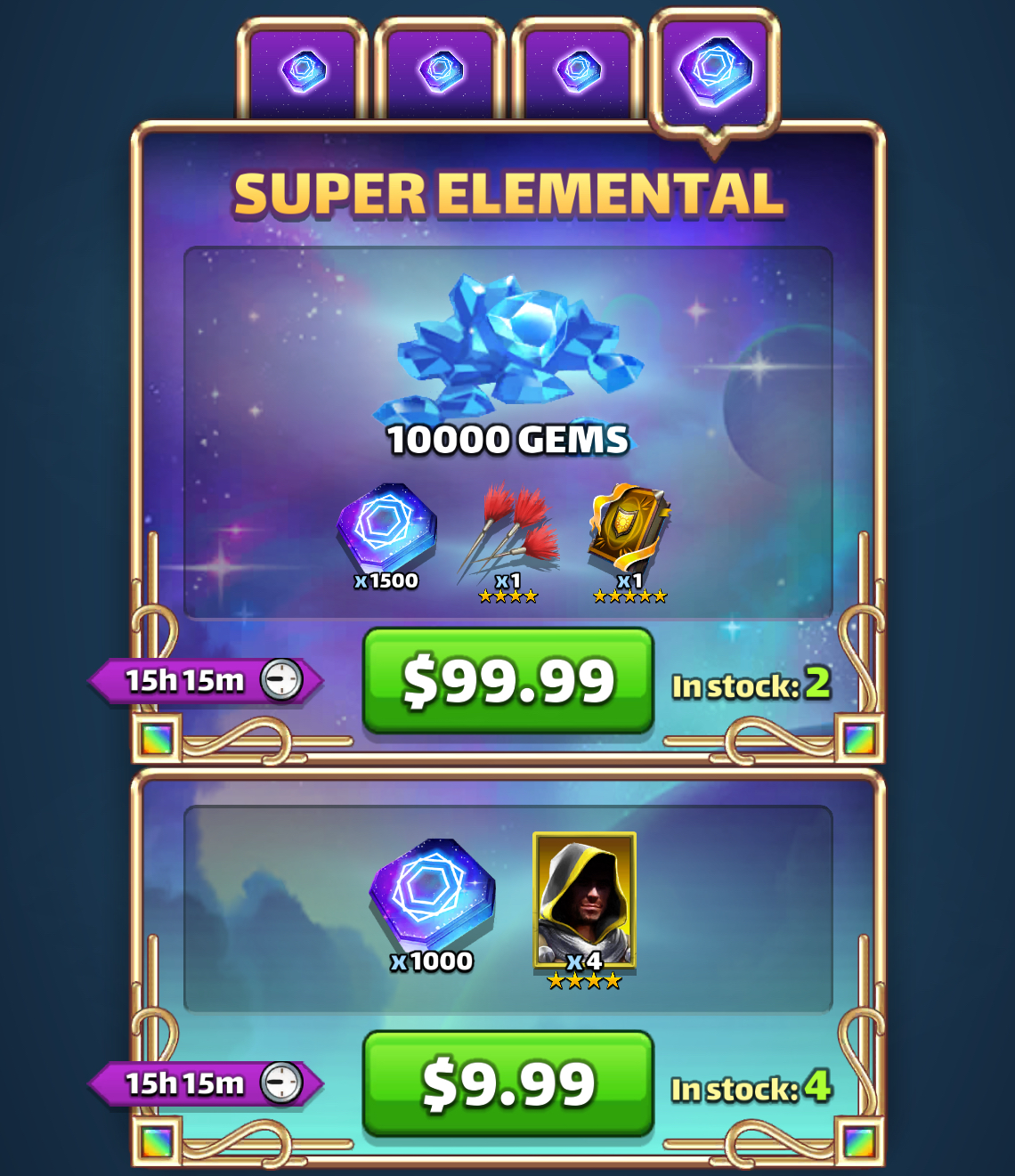 Superelemental Yellow Calendar Day 4 base